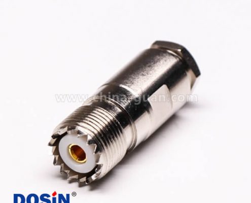 20 uhf同軸線纜UHF-K5直式母頭螺母鎖緊