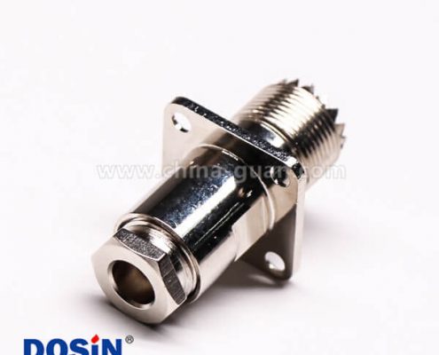 22-1 uhf型連接器母頭直式板端四孔法蘭安裝