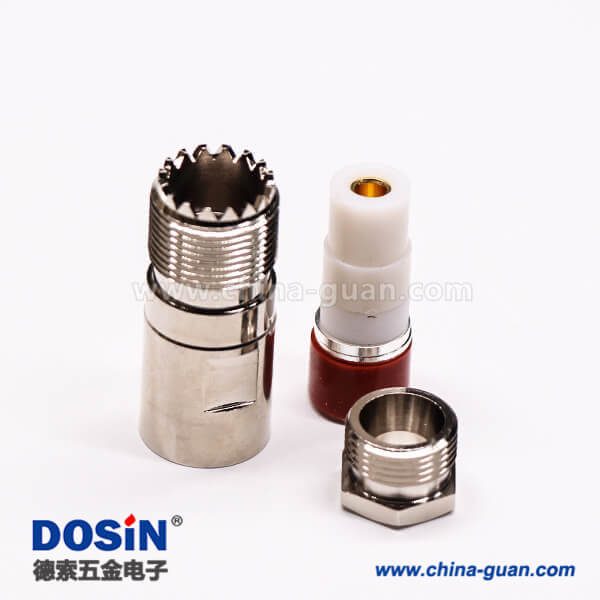 26-2 uhf同軸連接器UHF-K27直式螺母鎖緊接線