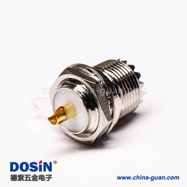 3-1 uhf射頻連接器直式母頭前鎖穿墻接面板