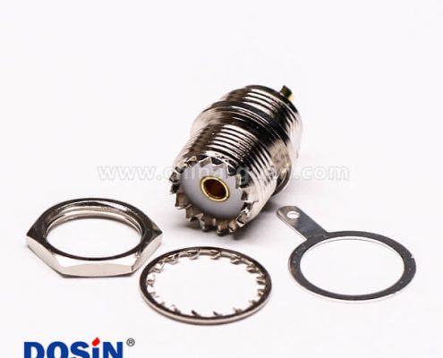 3-2 uhf射頻連接器直式母頭前鎖穿墻接面板