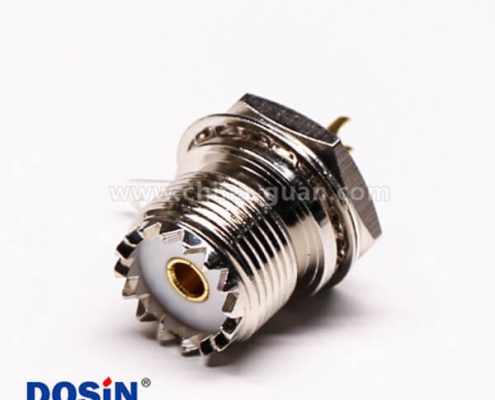 3 uhf射頻連接器直式母頭前鎖穿墻接面板