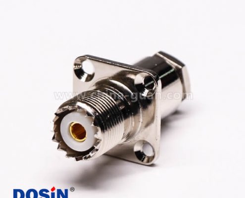 32 uhf接頭母頭四孔法蘭螺母鎖緊式板端連接器