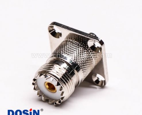 33 uhf 射頻接頭直式母頭接板帶四孔法蘭