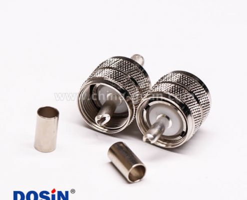 35-3 uhf射頻同軸連接器壓接直式母頭接RG58線