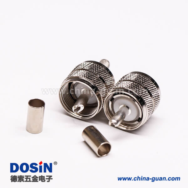 35-3 uhf射頻同軸連接器壓接直式母頭接RG58線