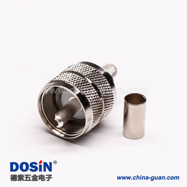 35 uhf射頻同軸連接器壓接直式母頭接RG58線