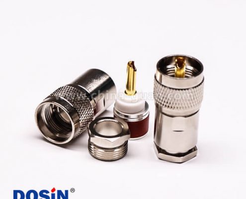 4-3 uhf射頻同軸連接器UHF-SL16-K9公頭螺母鎖緊接線