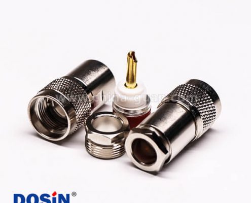 4-4 uhf射頻同軸連接器UHF-SL16-K9公頭螺母鎖緊接線