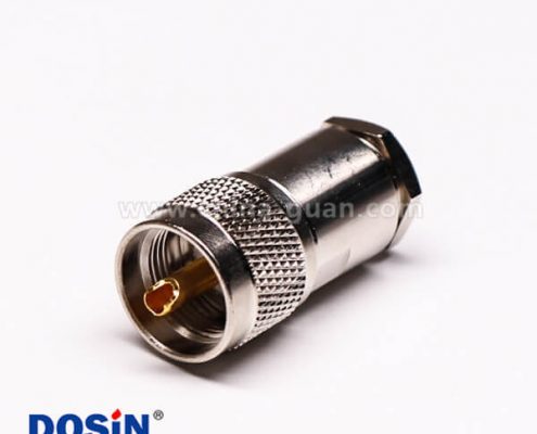 4 uhf射頻同軸連接器UHF-SL16-K9公頭螺母鎖緊接線