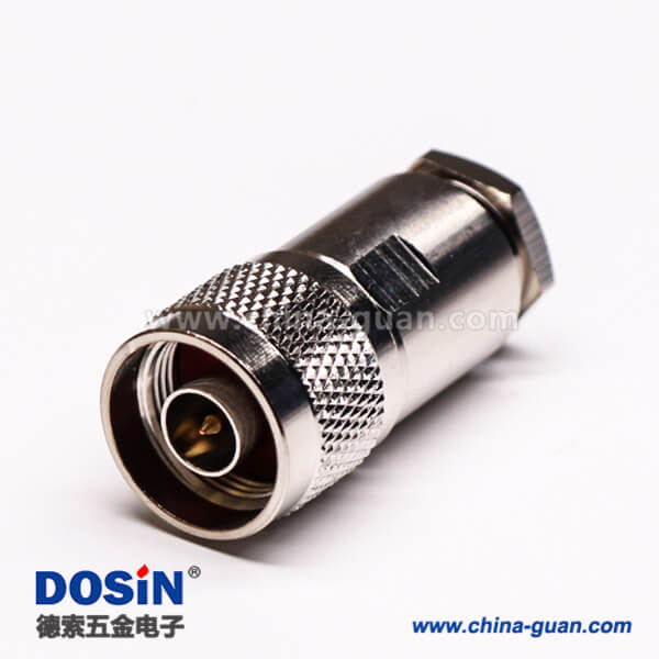 44 rf射頻同軸連接器直式公頭180度螺母鎖緊式接線(xiàn)