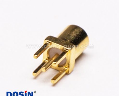 5-1 MMCX接口直式母頭鍍金穿孔接PCB板