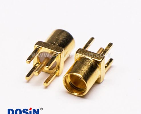 5-4 MMCX接口直式母頭鍍金穿孔接PCB板