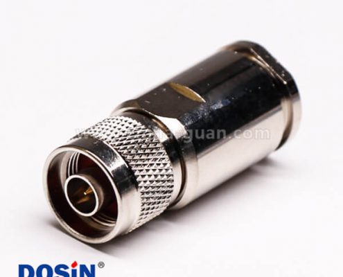 51 N同軸連接器公頭直式螺母鎖緊接線