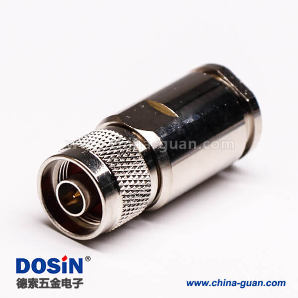51 N同軸連接器公頭直式螺母鎖緊接線