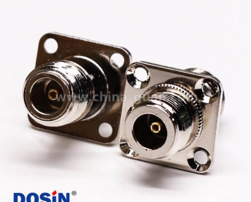 55-2 N頭法蘭式連接器直式母頭轉接頭四孔法蘭