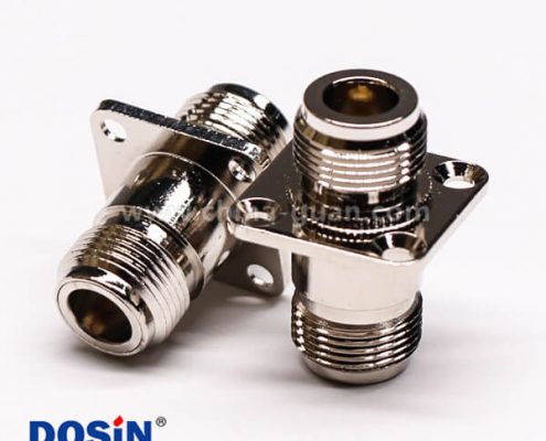 55-3 N頭法蘭式連接器直式母頭轉接頭四孔法蘭