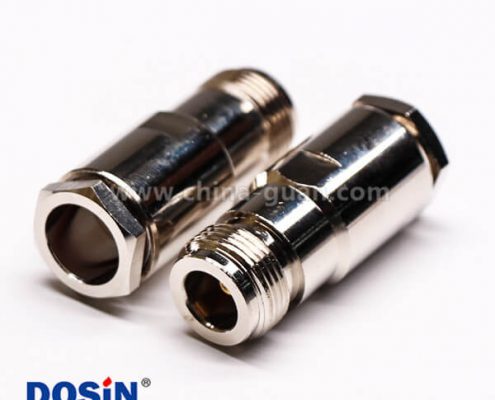 57-3 專業(yè)射頻同軸連接器N型直式母頭母針螺母鎖緊