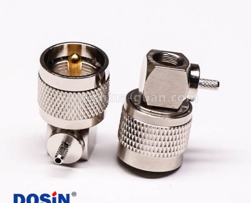 8-3 uhf公頭彎式金針UHF-C-JW3壓接同軸線纜