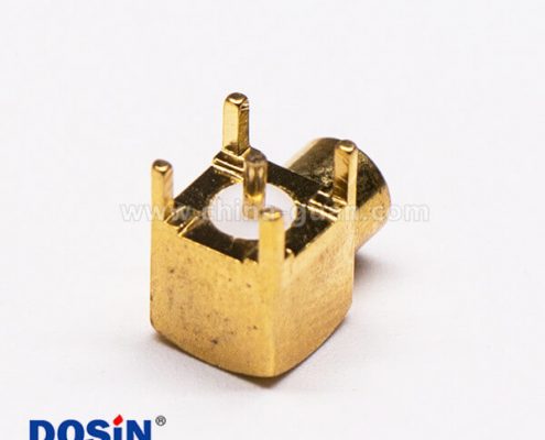 9-1 MCX母頭彎式射頻同軸連接器插PCB板