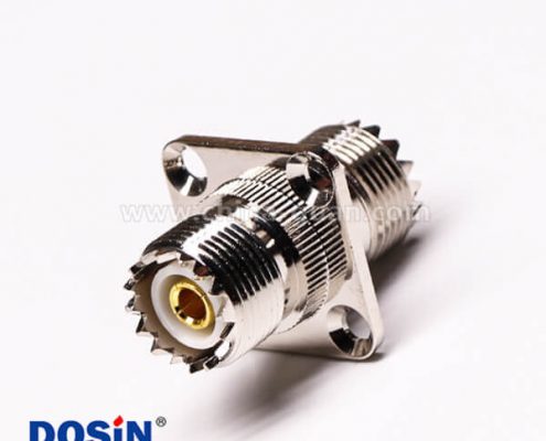 9 uhf 射頻接頭法蘭安裝穿墻直式接線母頭UHF-UF1F-KKF