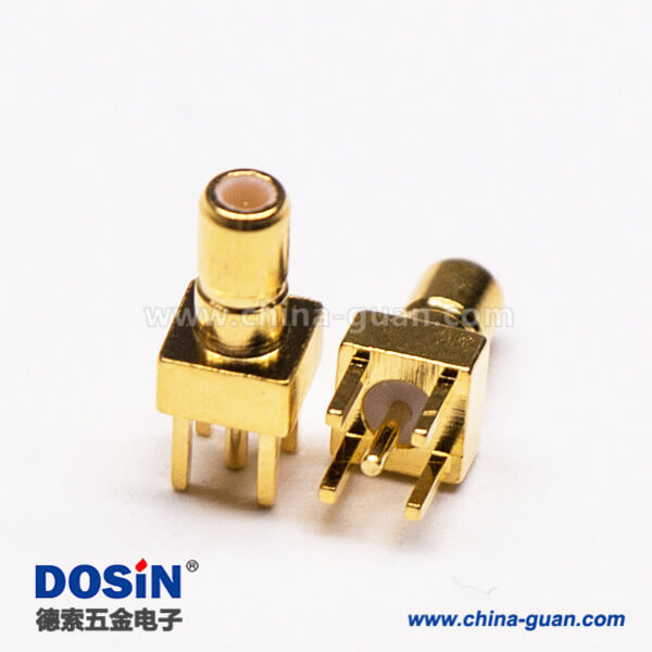 1-4 SSMB直式連接器PCB電路板直插鍍金母頭