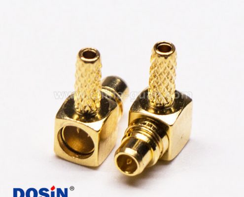 10-3 MMCX彎公頭鍍金壓接式射頻同軸線纜