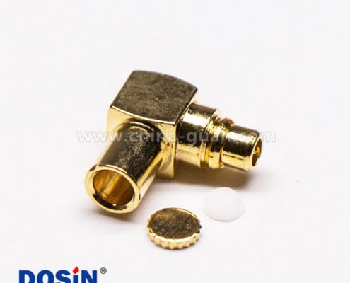 11-2 MMCX90度公座彎式接同軸線鍍金壓接式