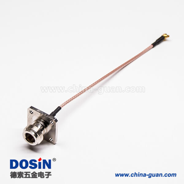 20 N型母頭連接器直式4孔法蘭轉(zhuǎn)彎式MMCX公頭同軸線纜