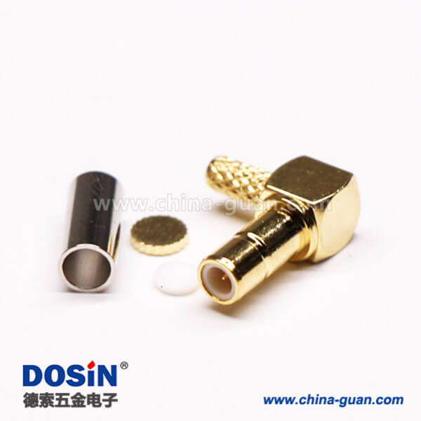 3-1 SMB母頭連接器彎式90度鍍金壓接式