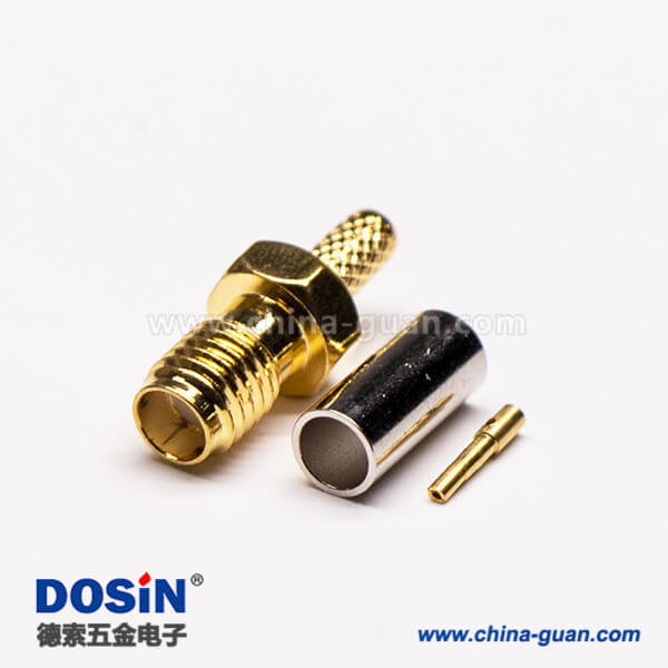 3 SSMA直頭插座RF連接器螺紋連接接線壓接