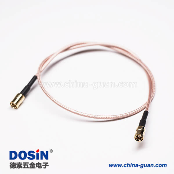 35 同軸線接頭SMB公頭轉直SMB公頭組裝線材壓接