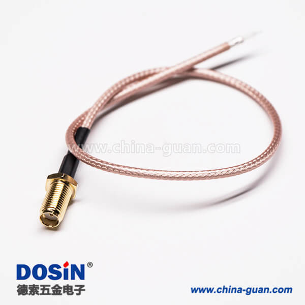 36 SMA單頭射頻同軸線直式母頭壓接式