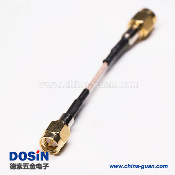 39 同軸線SMA直式公頭轉SMA公頭組裝線材