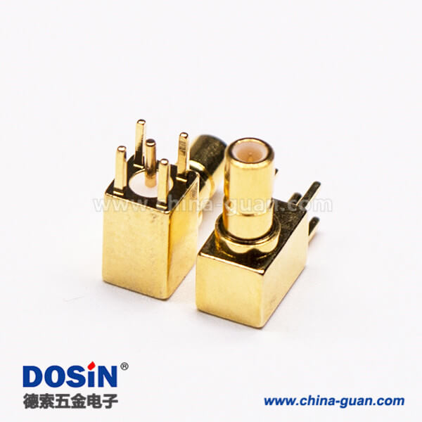 4-4 SSMB母頭連接器RF連接器PCB板端彎插