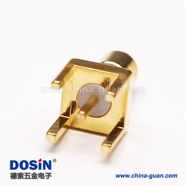 5-1 SMB射頻同軸連接器插座母頭插穿孔接PCB板