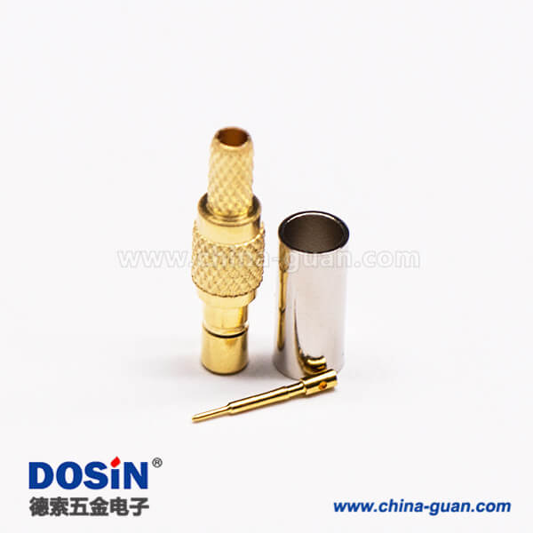5-2 SSMB直頭連接器母頭RF同軸連接器壓接線纜
