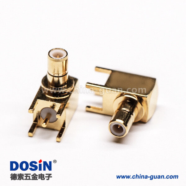6-3 彎頭SMB連接器母頭鍍金插板接PCB板
