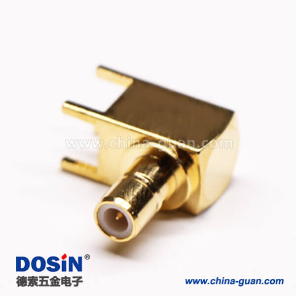 6 彎頭SMB連接器母頭鍍金插板接PCB板