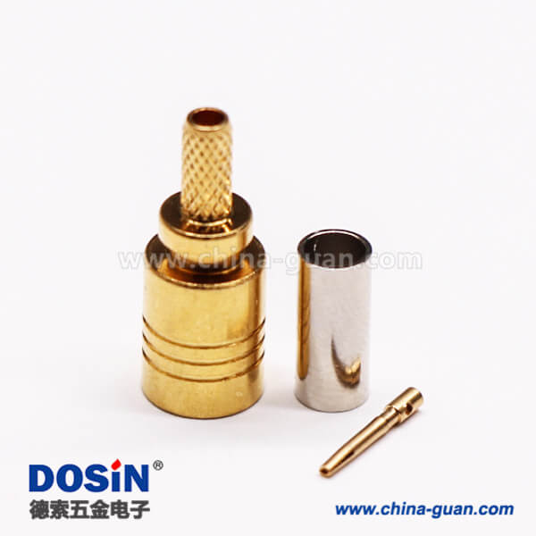 7-3 SMB公頭射頻連接器壓接式接同軸線纜