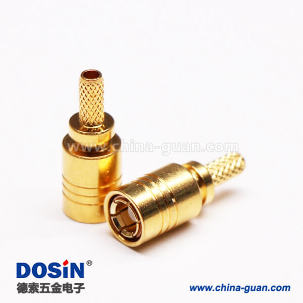 7-4 SMB公頭射頻連接器壓接式接同軸線纜