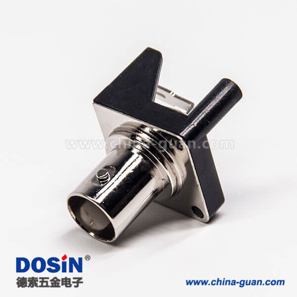 7- DOSIN-801-0003 彎腳bnc連接器母頭90度穿孔插PCB板