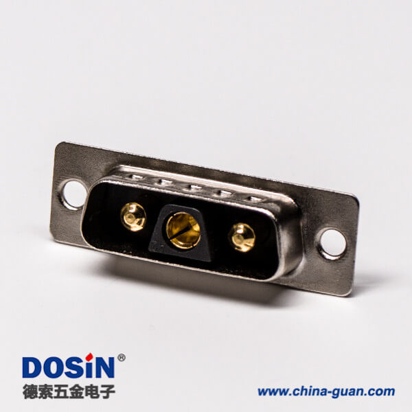 38 混裝大電流dsub3v3公座直式焊接線端光孔鉚合連接器