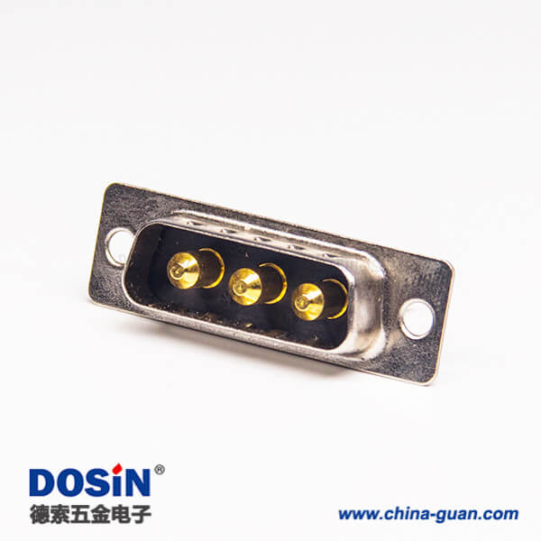 3W3 9.88g db大電流連接器直式180度公頭3W3焊接式接線車針鍍金