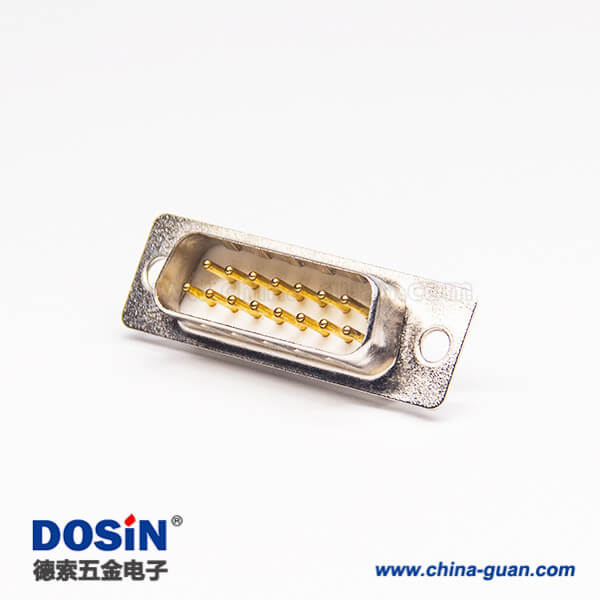 4 優質的D SUB連接器直式鍍金車針光孔鉚合焊接式接線