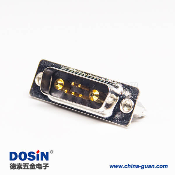 DB 7w2焊板 9g D sub大電流7W2直式公頭鉚鎖連接插板式