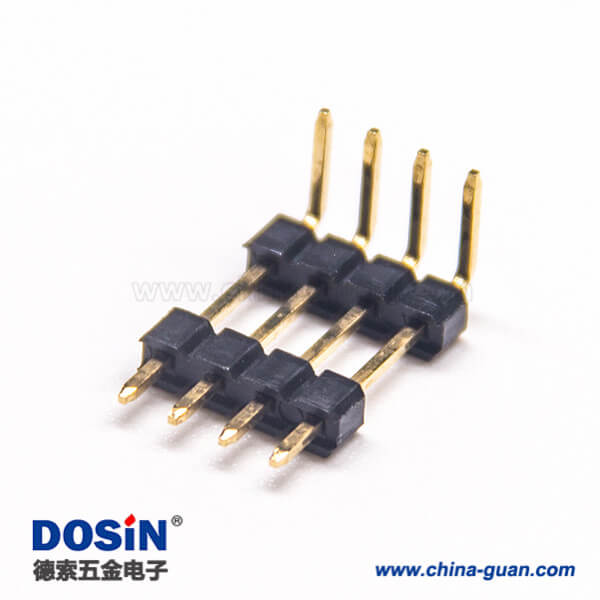 12 單排雙塑排針90度間距2.54mm插PCB板10pcs