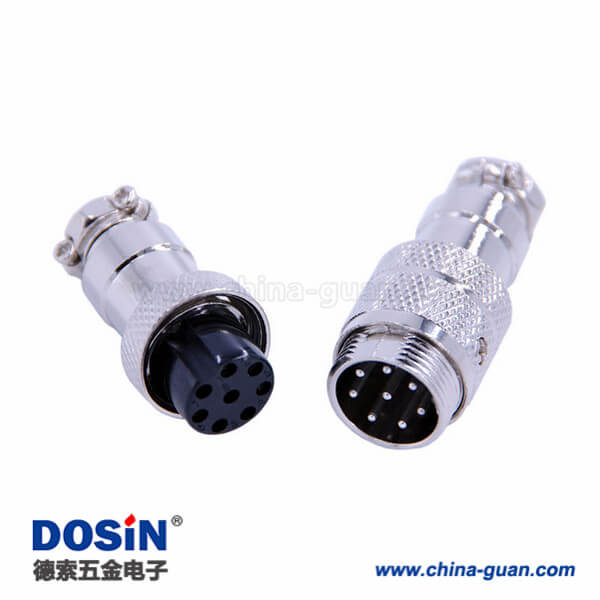 15-1 8芯航空插頭連接器防水IP55公母對接電子連接器