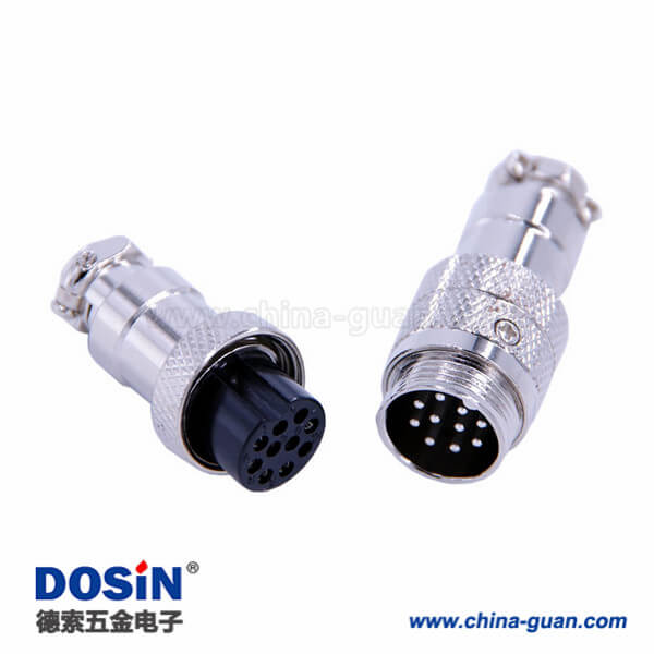 17 GX16插頭插座10芯防水連接器直式