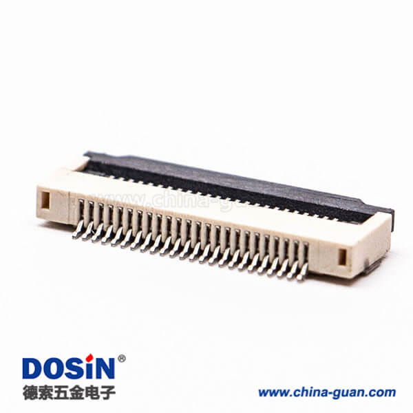 2 fpc插座0.5PH前掀蓋式24pin下接觸2.0H